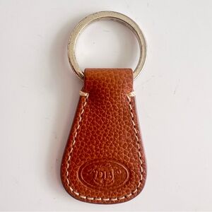 Dooney & Bourke key fob toscana leather natural brown whiskey keychain